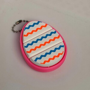 Easter Egg Fidget Keyring Set - Vibrant 3D-Printed Clickers for Tactile Feedback & Stress Relief - Ideal Easter Gift image 6