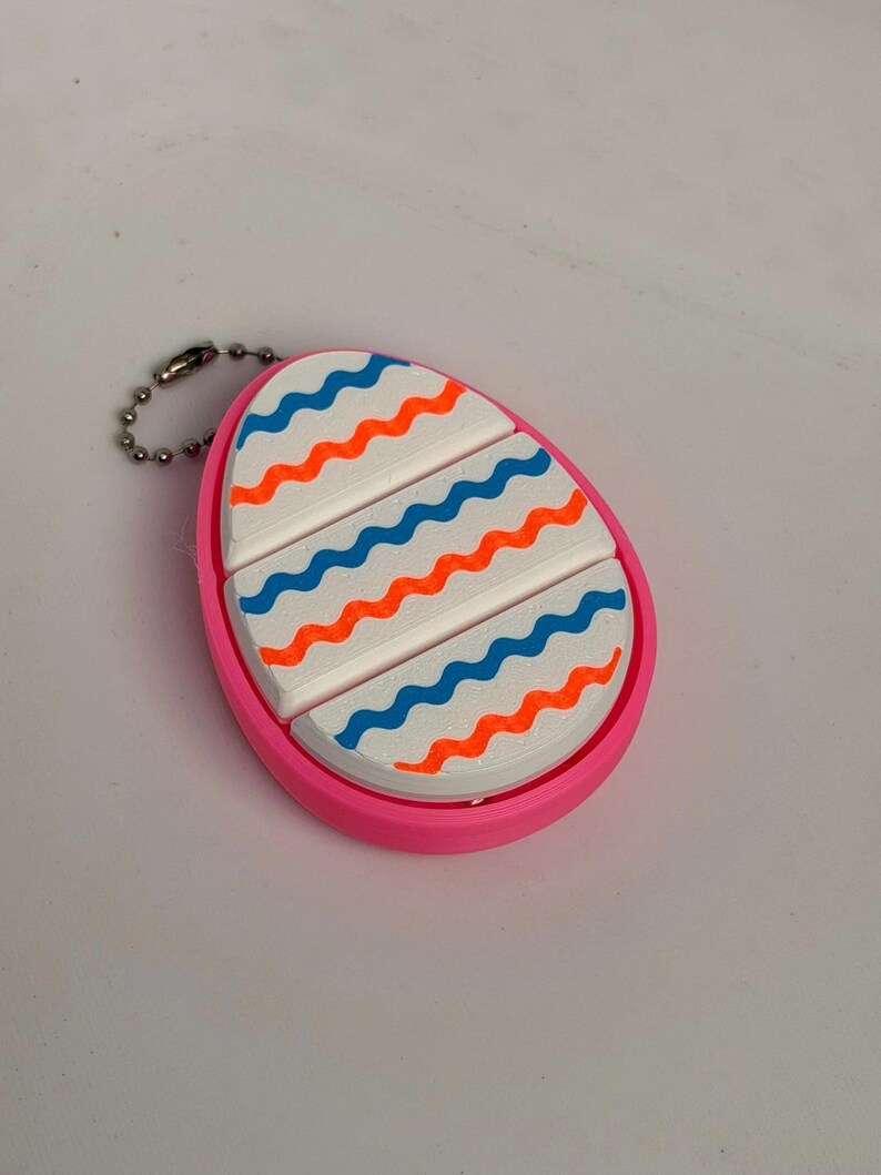 Easter Egg Fidget Keyring Set - Vibrant 3D-Printed Clickers for Tactile Feedback & Stress Relief - Ideal Easter Gift image 6