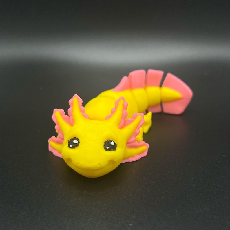 Cute Mini Fidget Axolotl - Perfect for Play and Display Golden