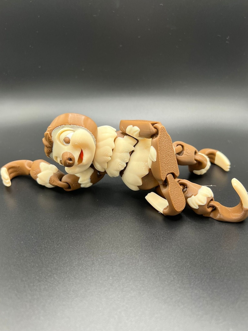 Benutzerdefinierte 3D gedruckte Faultier - Sammlerstück, Stressabbau, personalisiertes Geschenk - verschiedene Farben - Flexi Factory Bild 3