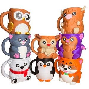 Cuddles the Cat Ice Cream Holder - 3D Printed Cute Ice Pint Holder image 6