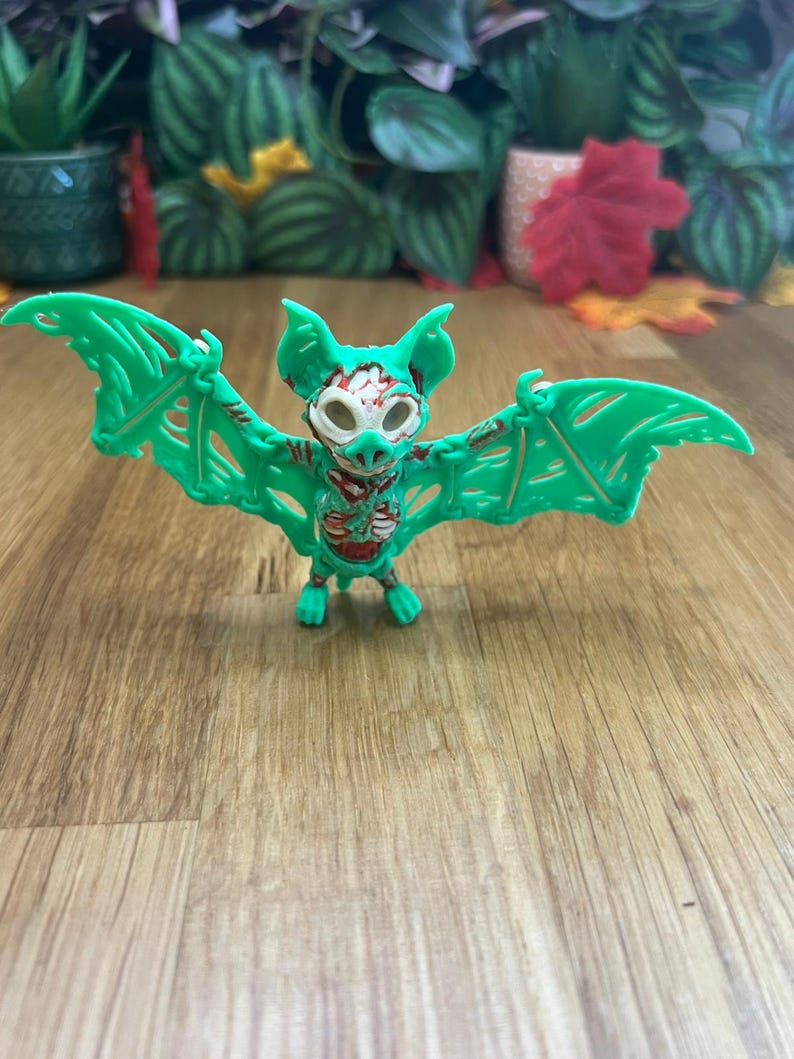 Zombat - Collectible Display Piece, Stress Relief, Personalized Gift, Articulated Flexi - Various Colors - Mat Mire Makes image 3