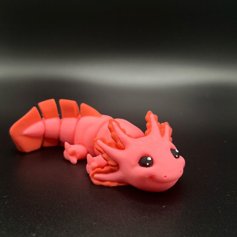 Cute Mini Fidget Axolotl - Perfect for Play and Display Pink