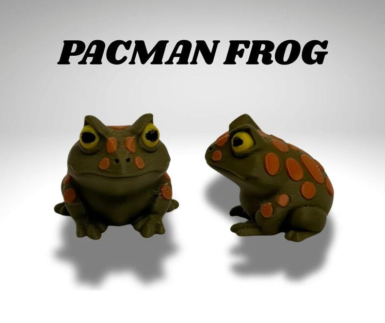 Kleines Pacman Frosch-Terrarium - 3D gedruckter Frosch und Terrarium - Raum-Dekor Bild 6