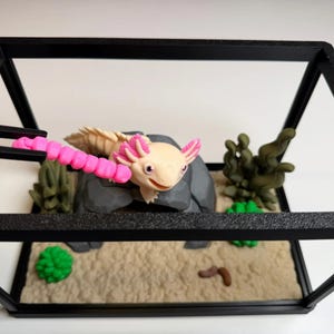 Juego interactivo Fidget Axolotl con acuario y accesorios imagen 3