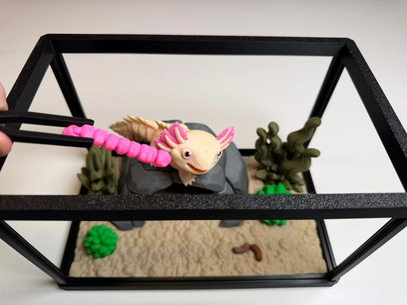 Juego interactivo Fidget Axolotl con acuario y accesorios imagen 3