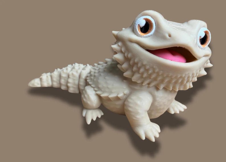 3D Printed Bearded Dragon Playset: Interactive Tank Environment, Tactile Figure, Stress Relief Toy image 4