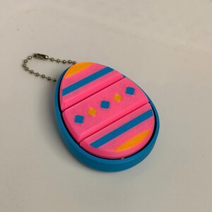 Easter Egg Fidget Keyring Set - Vibrant 3D-Printed Clickers for Tactile Feedback & Stress Relief - Ideal Easter Gift image 3