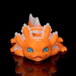 Custom Articulated 3DPrinted Axolotl Baby Candy - Collectible Display Piece, Stress Relief, ADHD Spinner - Various Colours - STLFLIX image 1