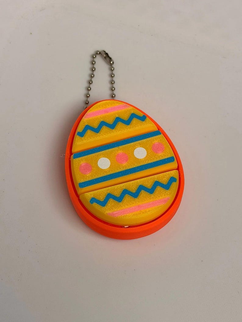 Easter Egg Fidget Keyring Set - Vibrant 3D-Printed Clickers for Tactile Feedback & Stress Relief - Ideal Easter Gift image 5