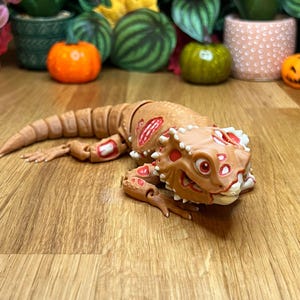 Zombeardie - Collectible Display Piece, Stress Relief, Personalized Gift, Articulated Flexi - Various Colors - Mat Mire Makes image 2