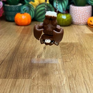 Mini Fruit Bat - Collectible Display Piece, Stress Relief Keychain, Personalized Gift - Mat Mire Makes image 2