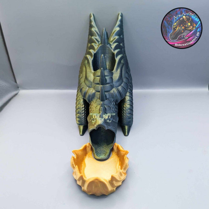 Torre de dados del dragón Wyvern que escupe fuego - Kekreations imagen 7