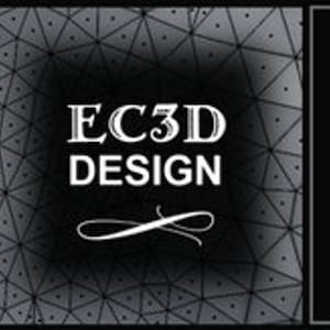 May include: A black and white image with the text "HERO'S HOARD" in gold lettering on the left, "EC3D DESIGN" in white lettering on the right, and "Officially Licensed Printer" in white lettering on the far right.