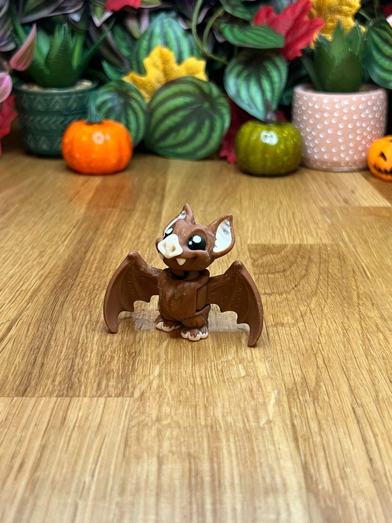 Mini Vampire Bat - Collectible Display Piece, Stress Relief Keychain, Personalized Gift - Mat Mire Makes No Keyring