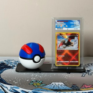 Great Monster Ball with display stand for slabs/toploaded/sleeved trading cards image 1