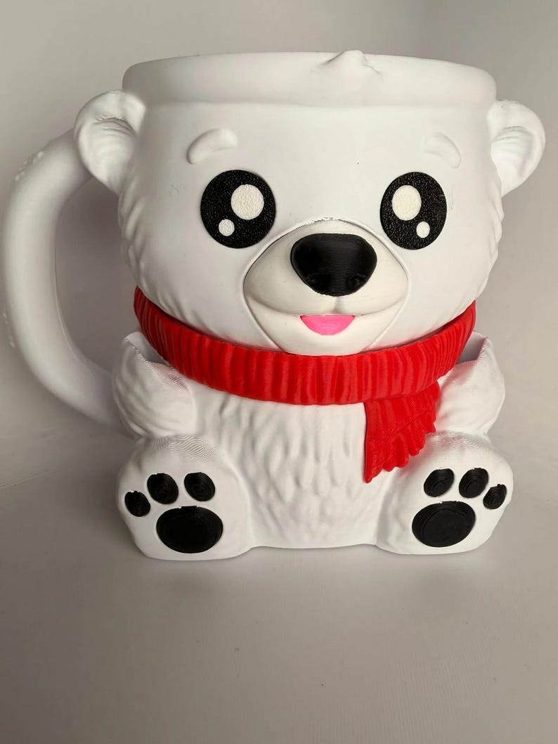 Support à glace Pawblo l'ours polaire - Joli support pour chope de glace imprimé en 3D image 3
