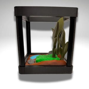 Kleines Pacman Frosch-Terrarium - 3D gedruckter Frosch und Terrarium - Raum-Dekor Bild 3