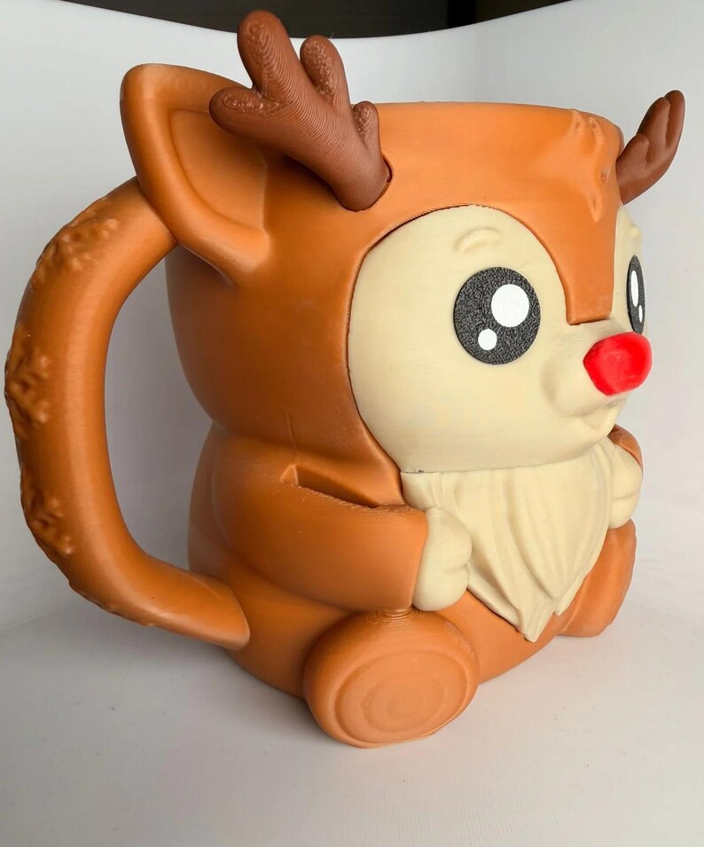 Soporte para helados de Rudy el Reno - Soporte para helados adorable impreso en 3D imagen 3