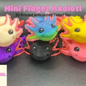 Cute Mini Fidget Axolotl - Perfect for Play and Display image 2