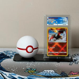 Premier Monster Ball with display stand for slabs/toploaded/sleeved trading cards image 1