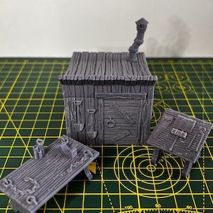 Graveyard Shack - Scenic DnD Terrain - Halloween Decoration