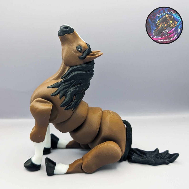 Custom Articulated 3DPrinted Horse - Collectible Display Piece, Stress Relief, Personalized Gift - Various Colors - Kekreations image 5