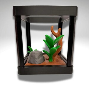 Winziges goldenes Giftfrosch-Terrarium - 3D gedruckter Frosch und Terrarium - Raumdekor Bild 6