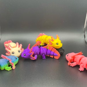 Cute Mini Fidget Axolotl - Perfect for Play and Display image 3