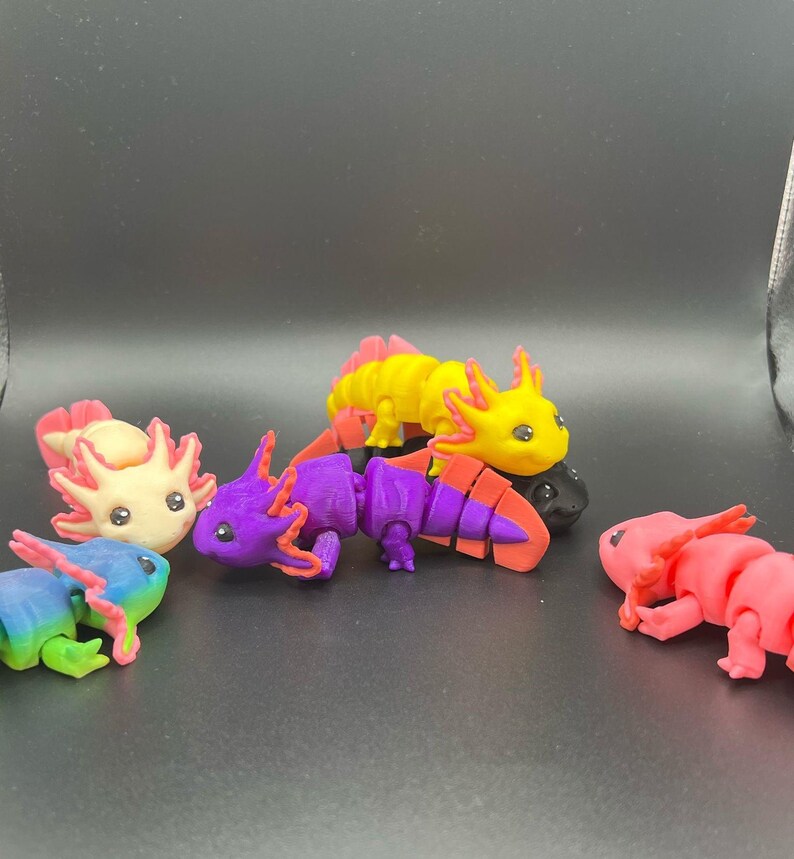 Cute Mini Fidget Axolotl - Perfect for Play and Display image 3