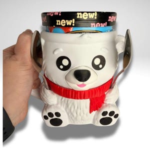 Support à glace Pawblo l'ours polaire - Joli support pour chope de glace imprimé en 3D image 1