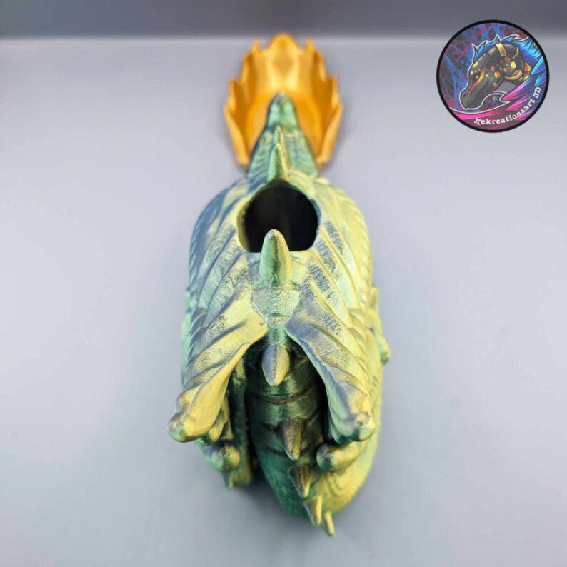 Torre de dados del dragón Wyvern que escupe fuego - Kekreations imagen 6