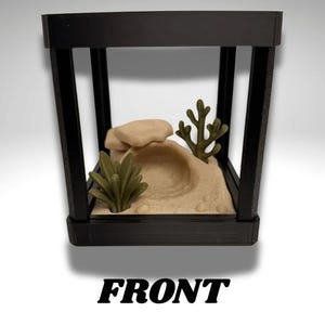 Tiny Desert Frog Terrarium - 3D Printed Frog and Terrarium - Room Decor image 4