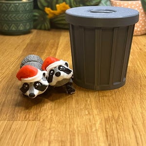 Minikerstwasbeer - verzamelobject, stressverlichting, gepersonaliseerd cadeau, feestelijk decor - Mat Mire Makes afbeelding 4