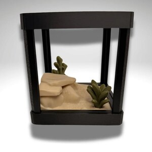 Tiny Desert Frog Terrarium - 3D Printed Frog and Terrarium - Room Decor image 5