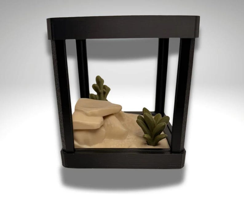 Tiny Desert Frog Terrarium - 3D Printed Frog and Terrarium - Room Decor image 5