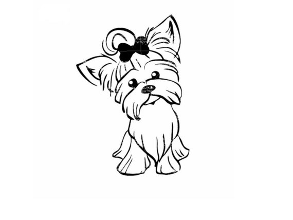 Download Yorkie Silhouette Graphic At Getdrawings Free Download ...