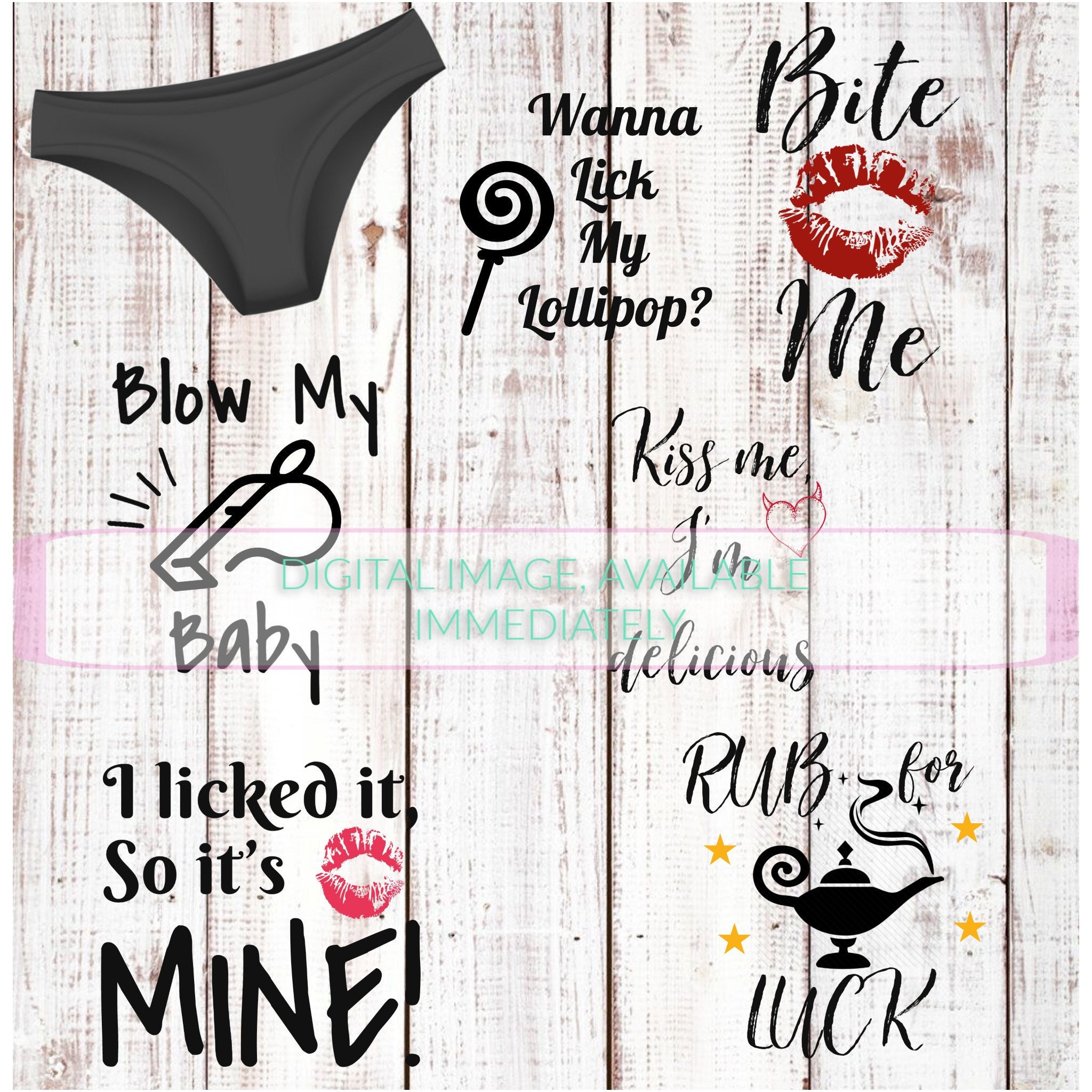 Sexy dirty underwear sayings Digital designs perfect for Etsy