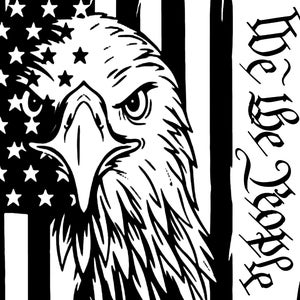 We The People Eagle Tumbler Wrap for Laser ENgraving. PNG and JPG files.