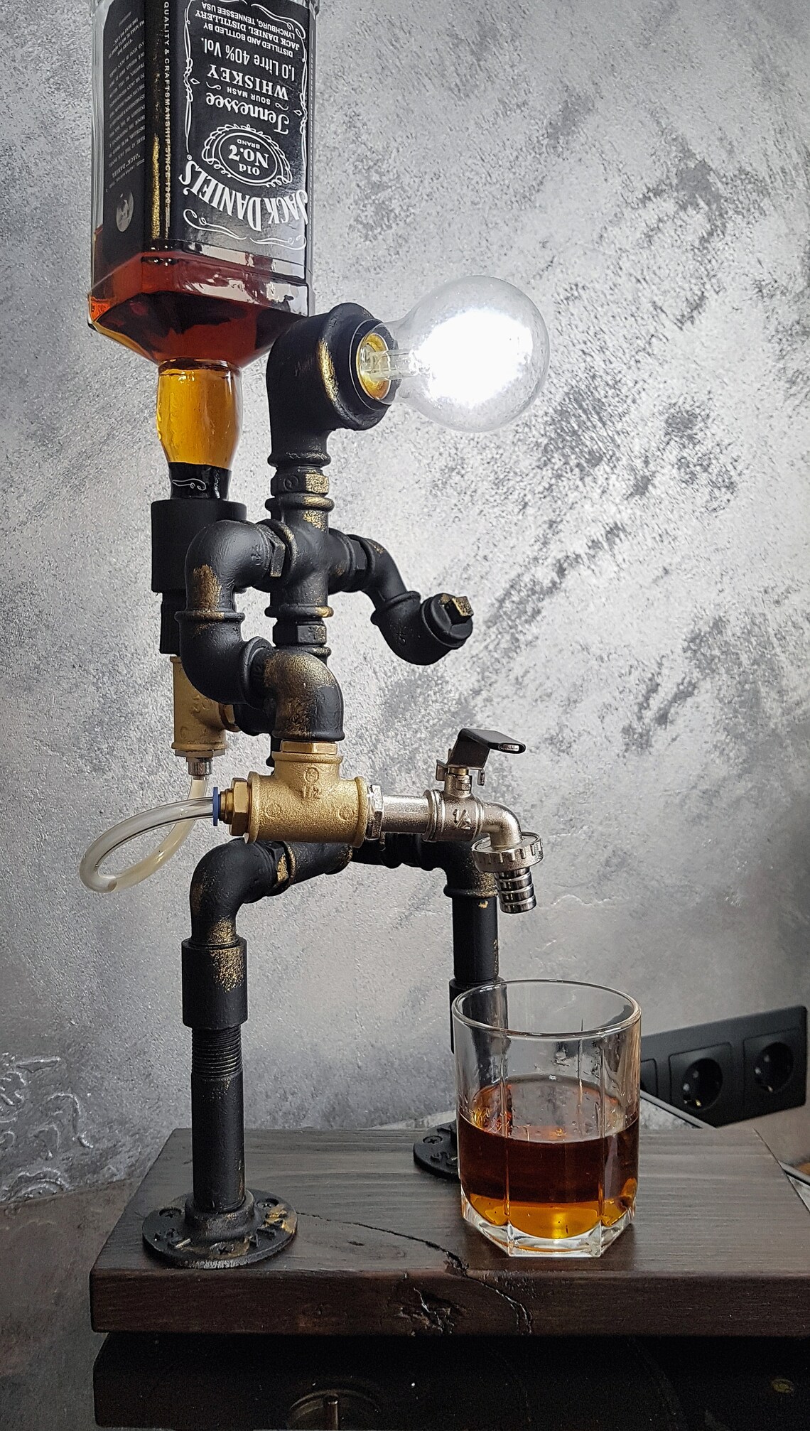 Liquor dispenser whiskey dispenser alcohol gifts man cave Etsy