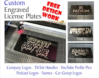 Custom Laser Engraved License Plate: Personalized Aluminum Car Tag