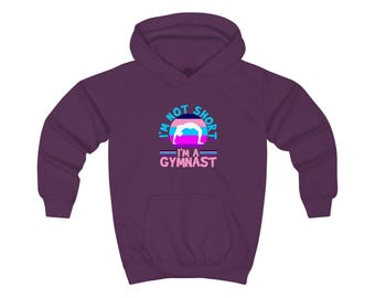 Sudadera con capucha de gimnasta, bonito regalo para gimnastas jóvenes, no soy bajita, soy una sudadera con capucha de gimnasta
