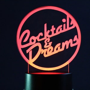 Laser Engraved LED Light Up Display/Sign, Custom Night Light, Desk Lamp, Custom LED Sign