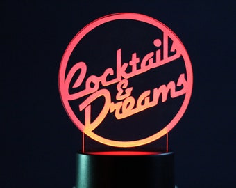 Custom Laser Engraved LED Sign: Personalized Tabletop Sign