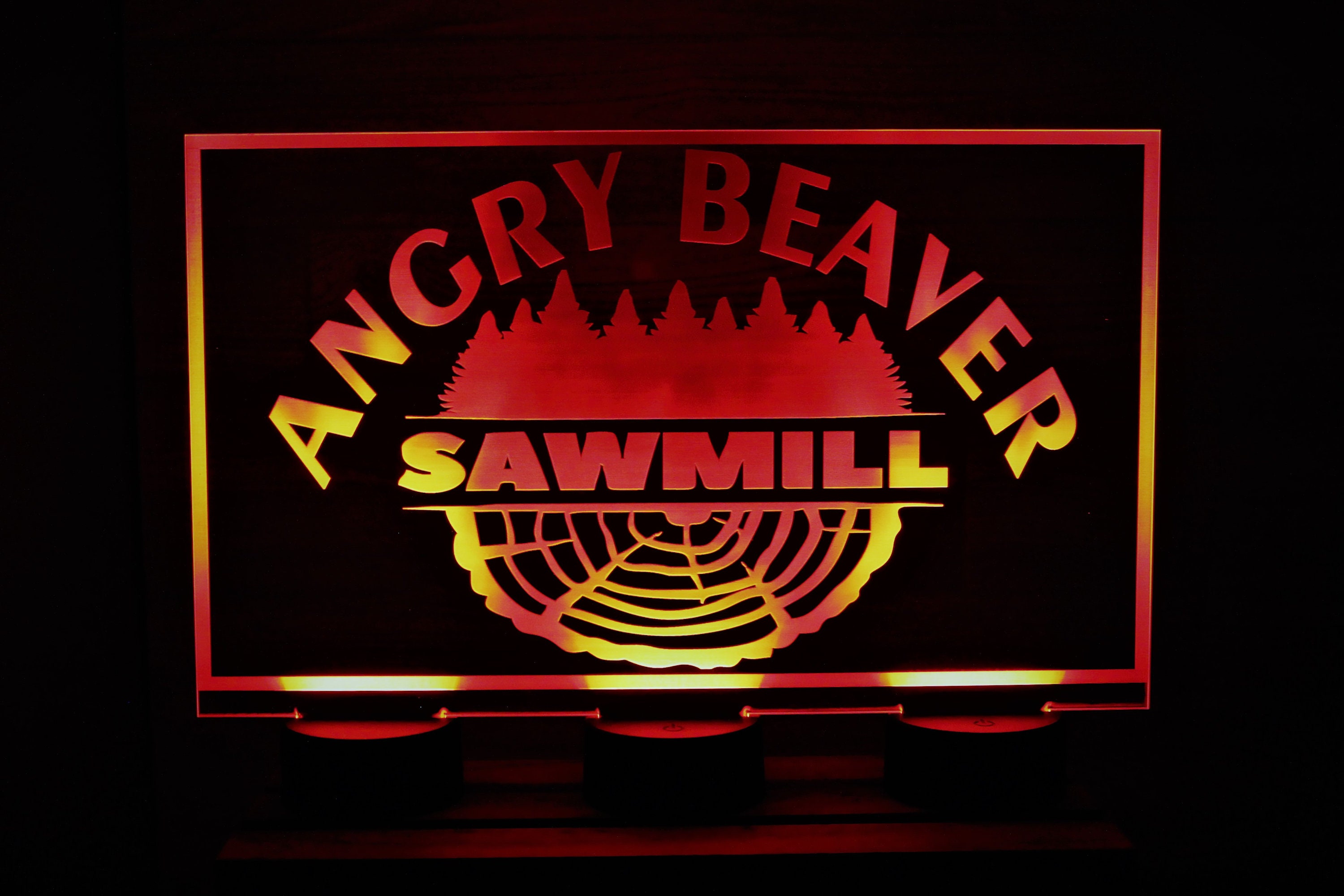 Laser Engraved LED Light up Display/sign Custom LED Sign Etsy