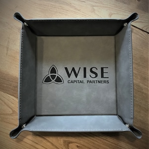 Custom Engraved Leather valet tray, catch all, gift for man, leather catchall,personalized leather, company logo gifts