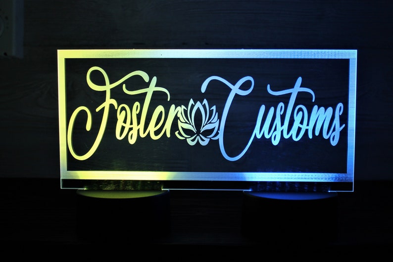 Laser Engraved LED Light up Display/sign Custom LED Sign Etsy