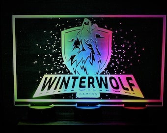 Custom Laser Engraved LED Sign: Personalized Logo Display (18"W x 12.5"H)