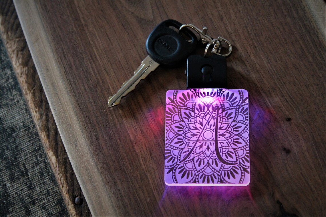 Led RECHARGEABLE COMPLETELY CUSTOM Light Up Keychain &/or Etsy