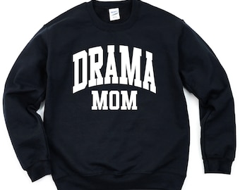Varsity-stijl, drama Mom, Basic Fleece Crewneck, Drama Mom Crewneck